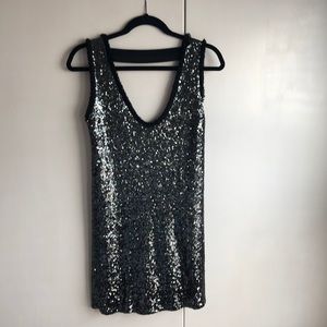 Zara Grey Sequin Tunic Top